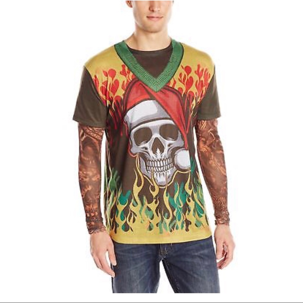 Faux Real Heavy Metal Xmas Shirt- ChicEwe